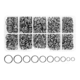 Mandala Crafts Assorted Gunmetal Double Jump Rings for Jewelry Making - 800 Pcs Mini Split Key Rings Set for Crafts, DIY Keychai