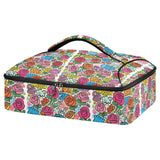 SyXIOP Insulated Casserole Carrier Bag Rose Doodle Colorful