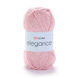 YarnArt Elegance Sparkly Yarn - Metallic Cotton Blend, Fine Sport for Knitting & Crochet, Lightweight Thread for Shawls & Sweate