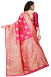 Sugathari Womens Banarasi Saree Pure Kanjivaram Silk Saree Soft New Ladies 2023 Design Wear Pattu Sarees Latest Cotton Party Sari Collections With Blouse Piece For Wedding Sadi (Sam Pari-24 Gajri)
