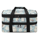 Eraedgza Barn Owl Insulated Casserole Carrier for Hot Cold Dish
