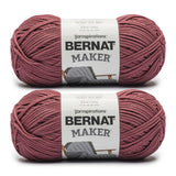 Bernat Maker JAM Yarn - 2 Pack of 250g/8.8oz - 72% Cotton 28% Nylon - #5 Bulky - 290m/317Yards - for Knitting, Crochet and Amigu
