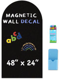 HeatPomelo Arch Magnetic Wall Decal - 48 x 24 Matte Finish Chalkboard Sticker for Wall - Magnetic Board for Playroom, Home Cla