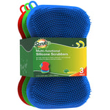 Silicone Scrubbing Pad Sponges by SCRUBIT Real Silicon Non Scratch Kitchen Scrubber Non Smell Cleaning Sponges for Kitchen D
