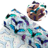 David Angie Transparent PVC Printed Faux Leather Roll 11.8 x 47.2 (30 cm x 120 cm) Synthetic Leather for Cosmetic Bag Bows Earri