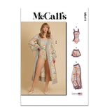McCalls Easy to Sew Misses Bodysuit, Robe, Shorts and Pants Sewing Pattern Kit, Design Code M8411, Sizes 4681012