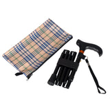 Mini Folding Cane Travel Cane Adjustable Black