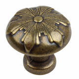 GlideRite Hardware 87420AB10 1.125 inch Round Snowflake Antique Brass Cabinet Knobs 10 Pack