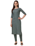 Wedani Women'S Cotton Round Neck Casual Wear Straight Kurta (Krt514) (Light Green Large),LIGHT GREEN,L