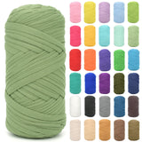 Tshirt Yarn for Crocheting,Avocado Green T Shirt Chunky Elastic Fabric Thick T-Shirt Crochet Yarn for Beginners Crocheting Hand