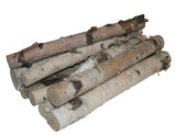Wilson Northern White Birch Log Bundle, Natural Bark Wood Home Décor - 15.5-17.5 in Length 1.5-3 Dia. (Set of 8)