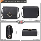 Adisa Women'S Girls Party Sling Bag Crossbody (Black - Croco),Black - Croco,,B0CW9KCN6L