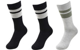 Hriday MenS Formal Cotton Crew Socks 1 Light Grey & 2 Black Pair (Pack Of 3)