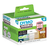 DYMO LW Durable Industrial Labels for LabelWriter Label Printers, White Poly, 1 x 31/2, 2 Rolls of 350 (700 Total)