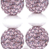 RUBYCA Pave Czech Crystal Disco Ball Clay Beads fit Shamballa Jewelry (20pcs, 12mm, Light Amethyst)