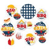 Big Dot of Happiness Fire Up the Grill Summer BBQ Picnic Party Giant Circle Confetti Party Decorations Large Confetti 27 C