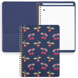Vera Bradley Mini Spiral Notebook, College Ruled Paper, 8.25inch x 6.25inch with Pocket and 160 Lined Pages (Cherry Picking)