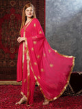 Gosriki Women'S Cotton Blend Anarkali Printed Kurta With Pant & Dupatta (Shrinika Pink-Jl-Gs_L_Pink_Large),Pink,,B0D7M9BYWY