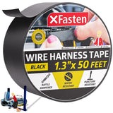 XFasten Wire Harness Tape, 1.3-Inch x 50-Foot, High Temp Wiring Loom Harness, Self-Adhesive Felt Cloth Electrical Tape for Autom