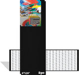 Variety Canvas 6 X 20 Inch Cotton Canvas Board For Painting, 7Oz Primed, Pack Of 2 Piece - Black