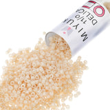 Miyuki Delica Seed Beads - Size 11/0 (1.6 mm), DB0204, Opaque White Glazed Luster, 7.2 g, Approx. 1440 Beads, Made in Japan