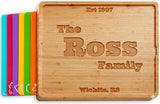Bamboo Cutting Board Set with Holder & 6 Mats
