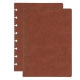 PATIKIL 1 Set Soft Leather Discbound Notebook Cover, 6.3inch x 8.66inch A5 Size Disc Planner Cover for Disc Notebook Office Product, D