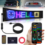 Eachbid Programmable Scrolling LED Sign, 23.4x4.7, USB Flexible Digital Sign, APP Control, Custom DIY Editor Text, Patterns, Ani
