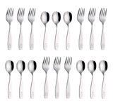 ANNOVA Kids Silverware 18 Pieces Children's Safe Flatware Set - Children Forks, Children Tablespoons, Toddler Utensils, Metal Cu