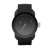Diesel Mens 52mm Double Down Quartz Silicone ThreeHand Watch, Color: Black (Model: DZ1437)