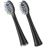 Waterpik Full Size Replacement Brush Heads for SonicFusion Flossing Toothbrush SFFB2EB, 2 Count Black