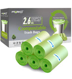 Small Trash Bags - FORID 2.6 Gallon Compostable Garbage Bags 150 Count Mini Strong Trash 10 Liter Unscented Bags for Kitchen Bat