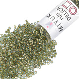 Miyuki Delica Seed Beads - Size 11/0 (1.6 mm), DB2522, Gold Plate Platinum-Lined, 7.2 g, Approx. 1440 Beads, Made in Japan