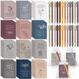 Mooliwe 48 Set/96 Pcs Positive Affirmation Gift Set Gratitude Notebooks with Pens Small Bags Motivational Encouragement Notepad