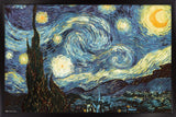 Trends International The Starry Night by Vincent van Gogh Wall Poster, 14.725 x 22.375, Black Framed Version