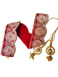 Traditional Embroidery Cloth Saree Waist Belt Stretchable Kamarpatta Kamarband For Women Size 3040 Inches Only (Hc398 C)
