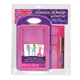 Melissa & Doug Fashion Design Art Activity Kit 9 DoubleSided Rubbing Plates, 4 Pencils, Crayon Fashion Plates, Travel Toys