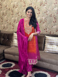 Gosriki Women'S Rayon Blend Straight Embroidered Kurta With Pant & Dupatta (Lasivan Pink-Vks01-Gs_S_Pink_Small),Pink,,B0DGL5274X