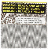 Aitoh USPA3 Origami Paper, 3Feet by 3Inch, Black/White, 300Pack