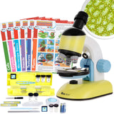 AmScope IQCREW - 100X-1200X Compound Starter Microscope Kit w/Dual LED Illuminators, Disc Condenser, Carrying Case/Mobile Lab, E