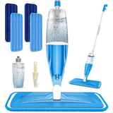 Spray Mop for Hardwood Floors Cleaning: Microfiber Wet Dry Floor Mops with 4 Washable Pads for Swiffer PowerMop - Flat Mop with