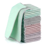 LoveBB 24 PCS Non Scratch Wire Dishcloth, DoubleLayer Wire Dishwashing Rag & Microfiber Dish Cloths for Cleaning, 7.9 x 7.9 Inc