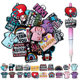VervelaLibre 20PCS Nurse Silicone Focal Beads for Pens Beaded Pen Supplies Hospital Theme Focal Beads for Keychain Making DIY Gi