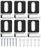 6Pcs Metal Mirror Clips for Wall Mounting, Mirror Holder Clips Heavy Mirror Hangers for The Wall (Silver)