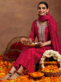 Libas Women'S Silk Blend Kurta Set (Gs987_Pink Pink Xs