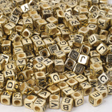 Yochus 1000pcs Square Acrylic Letter Beads for Jewelry Making