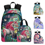 M YESCUSTOM Custom Causal Backpack with Name for Teen Girls Boys Personalized Elementary High School Bookbag Horse Shoulder Bag