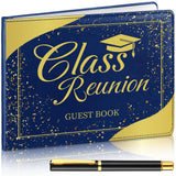 Patelai Class Reunion Guest Book with Pen Gathering Keepsake Decorations College High School Sign and Write Messages, 112 Pages(