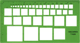 Westcott T-828 Technical Squares Drawing and Drafting Template, Plastic Template Tool, Green