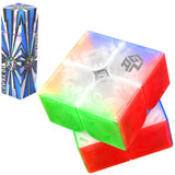 CuberShop GAN 251 M Leap UV Coated 10th Anniversary Special Edition Grand Gift Set 2X2 Magnetic Speed Cube Transparent Smooth Cu
